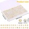 1400 pieces Round Letter Beads for Jewelry Making, 28 Style Gold A-Z Alphabet Acrylic Beads Kits Heart Beads for Bracelets Making (4 * 7mm)